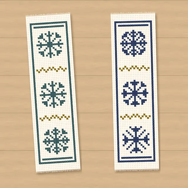 4 Snowflake Bookmarks: bookmarks two