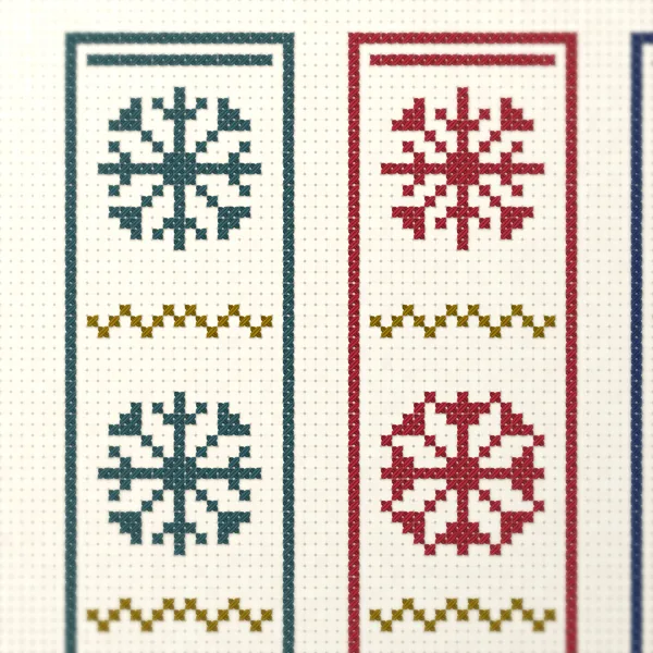 4 Snowflake Bookmarks: detail