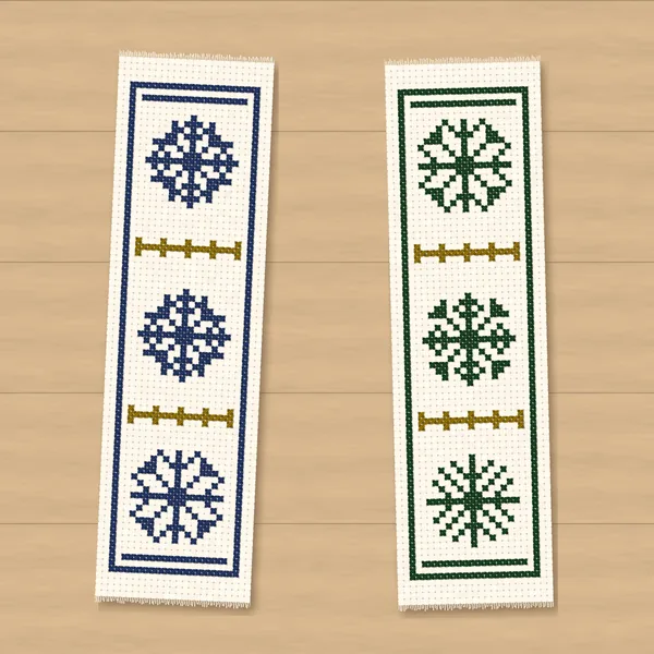 4 Nordic Snowflake Bookmarks: bookmarks two
