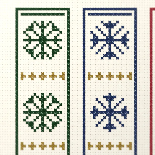 4 Diamond Snowflake Bookmarks: detail