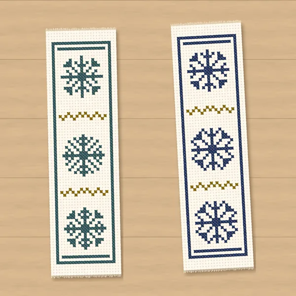 4 Zigzag Snowflake Bookmarks: bookmarks two
