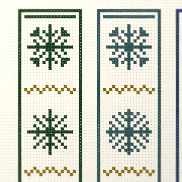 4 Zigzag Snowflake Bookmarks: detail
