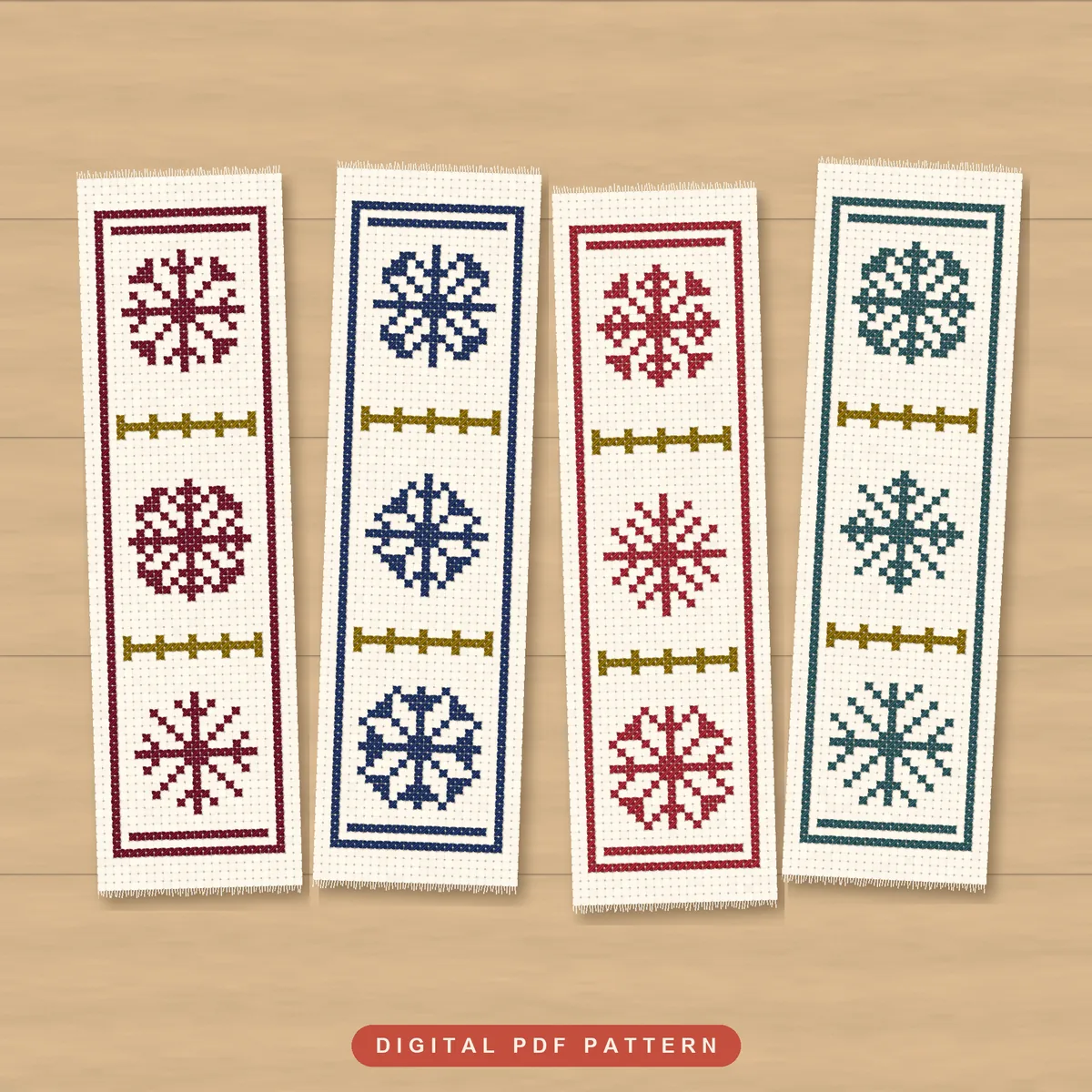 4 Beaded Snowflake Bookmarks: bookmarks