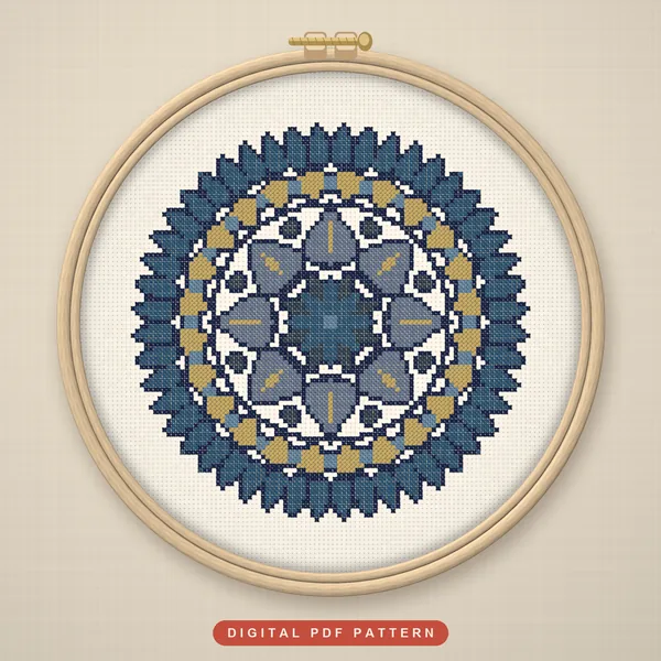 Winter Night Mandala: hoop