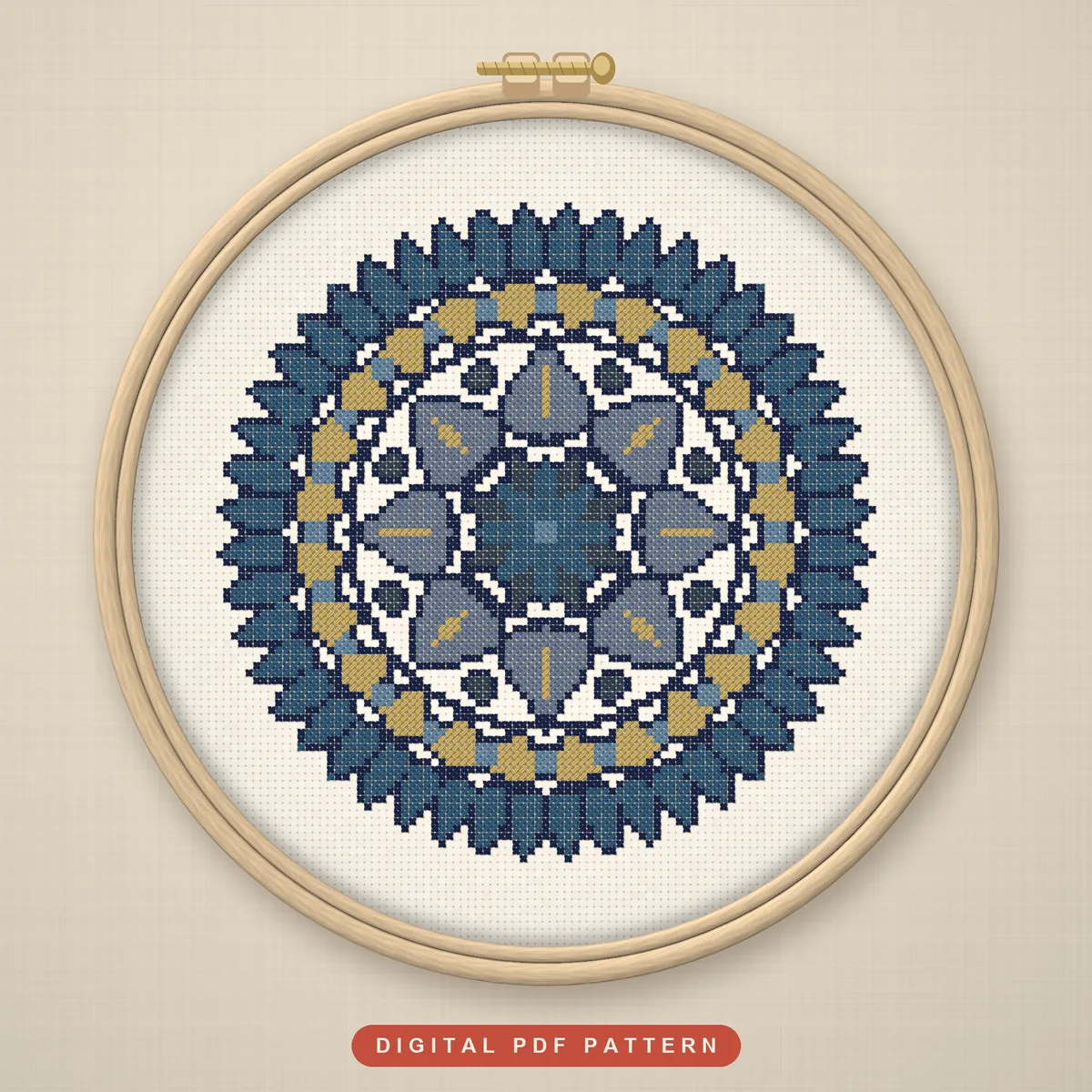Winter Night Mandala: hoop