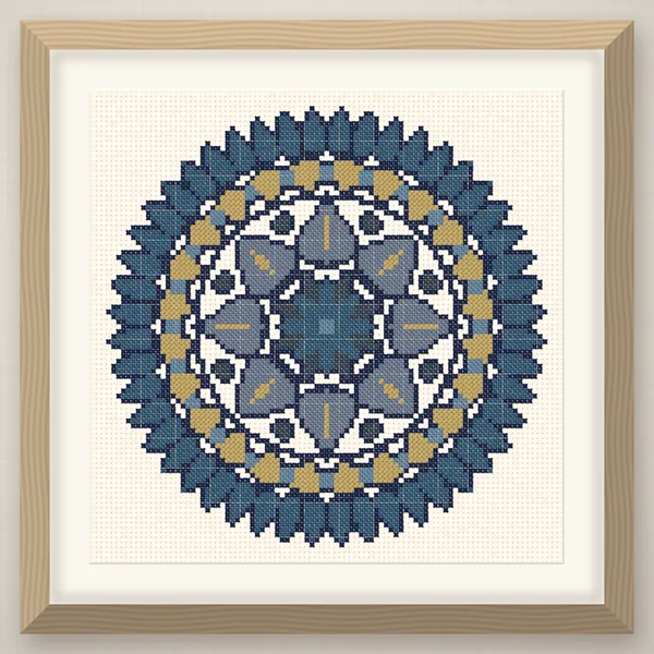 Winter Night Mandala: framed