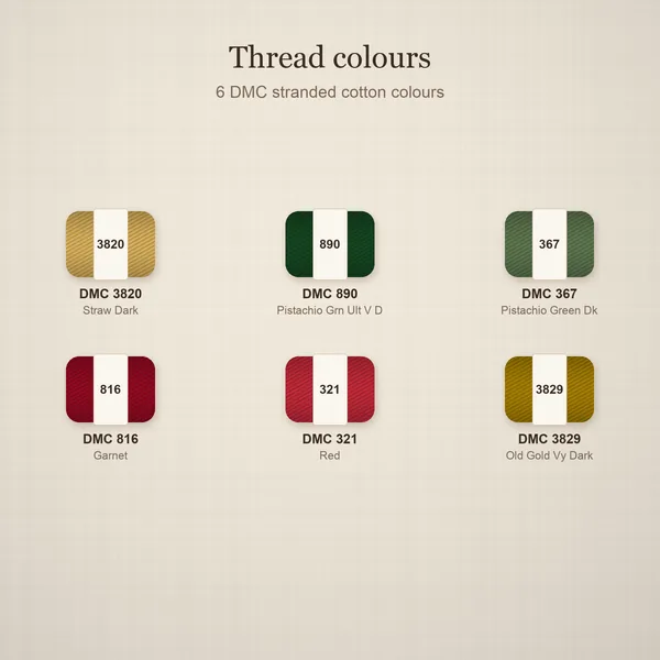 Christmas Folk Compass Mandala: threads