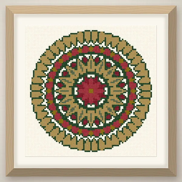 Christmas Folk Star Medallion: framed