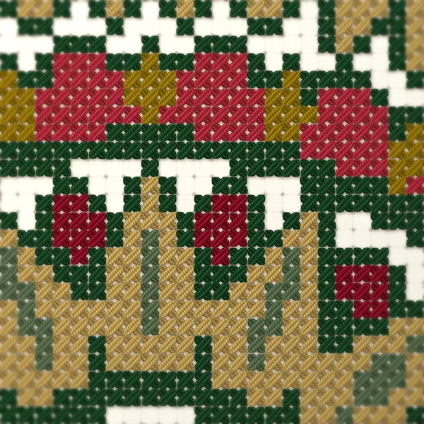 Christmas Folk Star Medallion: closeup
