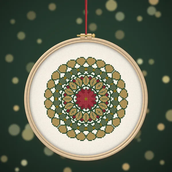 Christmas Folk Tile Mandala: ornaments