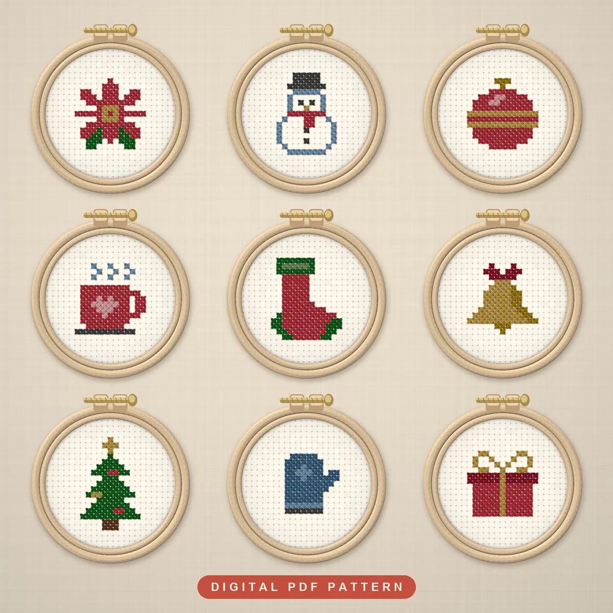 16 Little Christmas Ornaments: hoops
