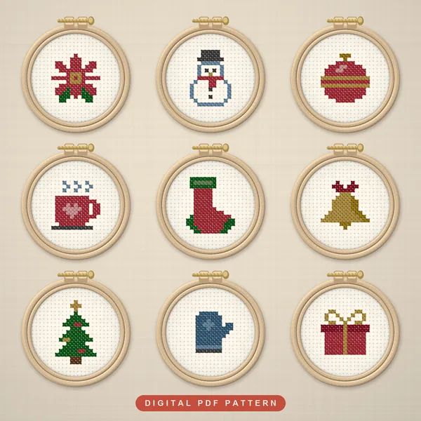 16 Little Christmas Ornaments: hoops