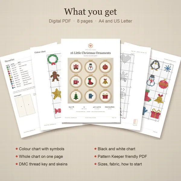 16 Little Christmas Ornaments: whats included