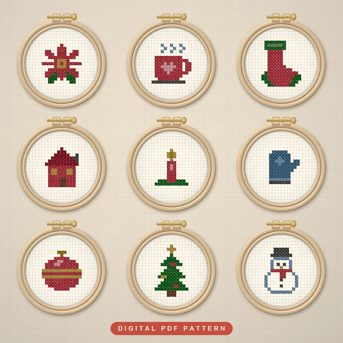 16 Cosy Christmas Minis: hoops