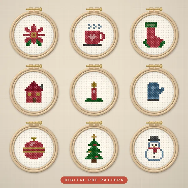 16 Cosy Christmas Minis: hoops