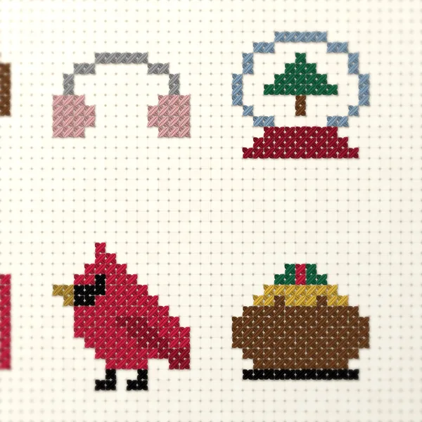 16 Christmas Minis with Gnome and Hedgehog: detail