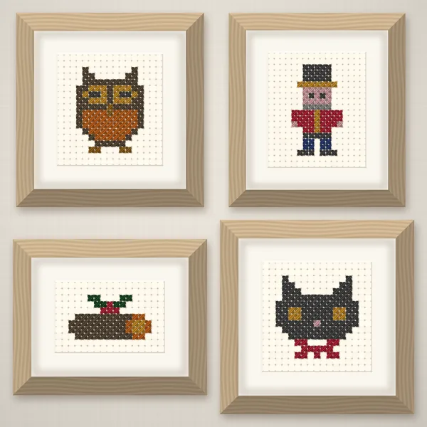 16 Christmas Minis with Fox and Owl: frames