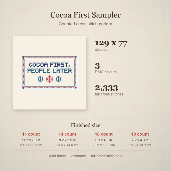 Cocoa First Sampler: details