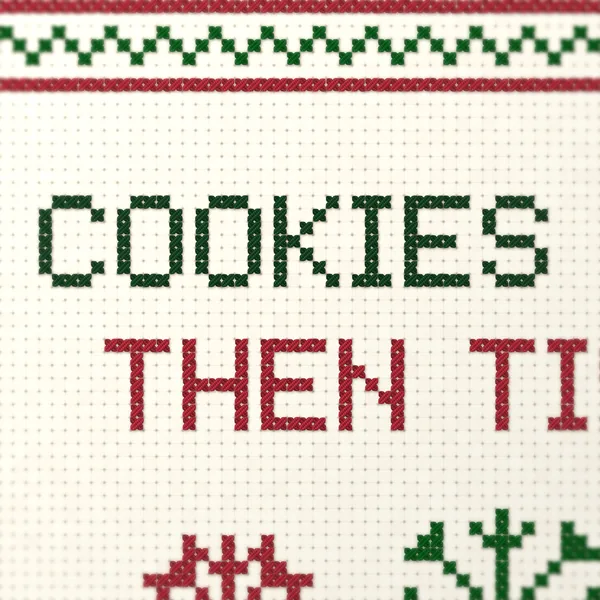 Cookies First Then Tinsel Sampler: closeup
