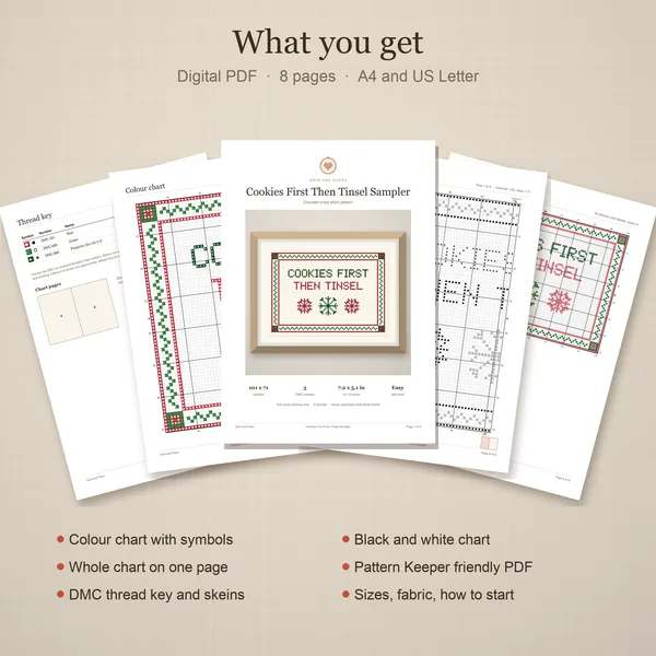 Cookies First Then Tinsel Sampler: whats included