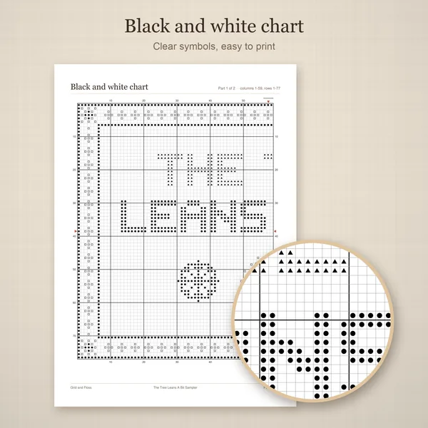 The Tree Leans A Bit Sampler: bw chart