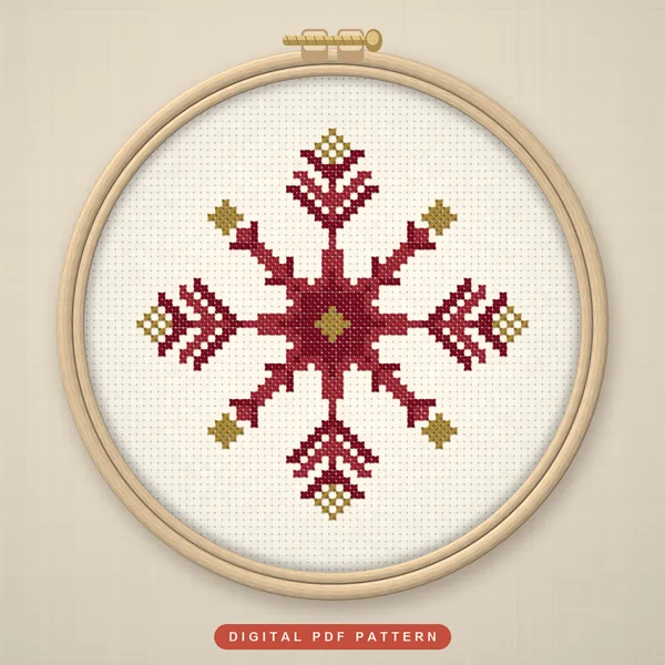 Nordic Star Snowflake: hoop