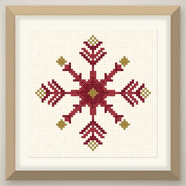 Nordic Star Snowflake: framed