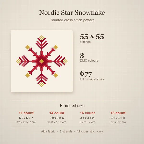 Nordic Star Snowflake: details