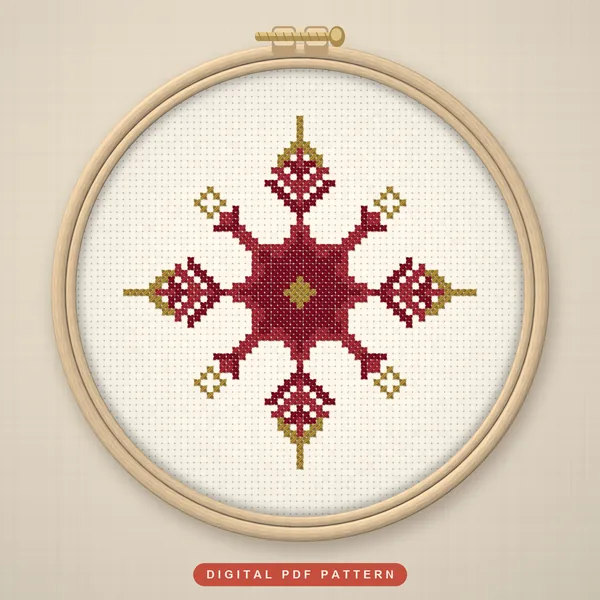 Midwinter Snowflake: hoop