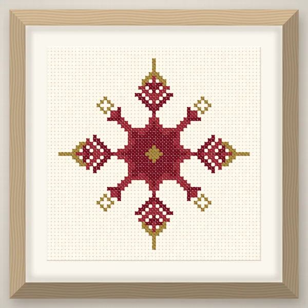 Midwinter Snowflake: framed