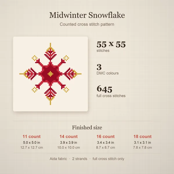 Midwinter Snowflake: details