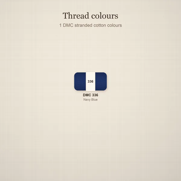 9 Navy Snowflakes: threads