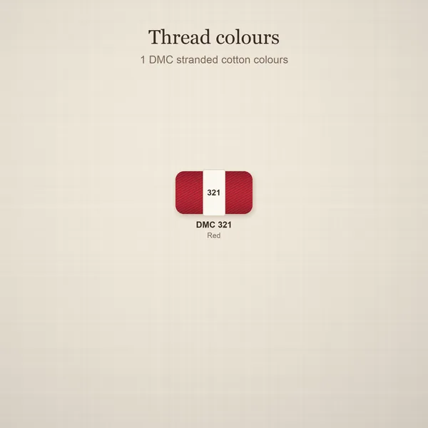 9 Nordic Red Snowflakes: threads