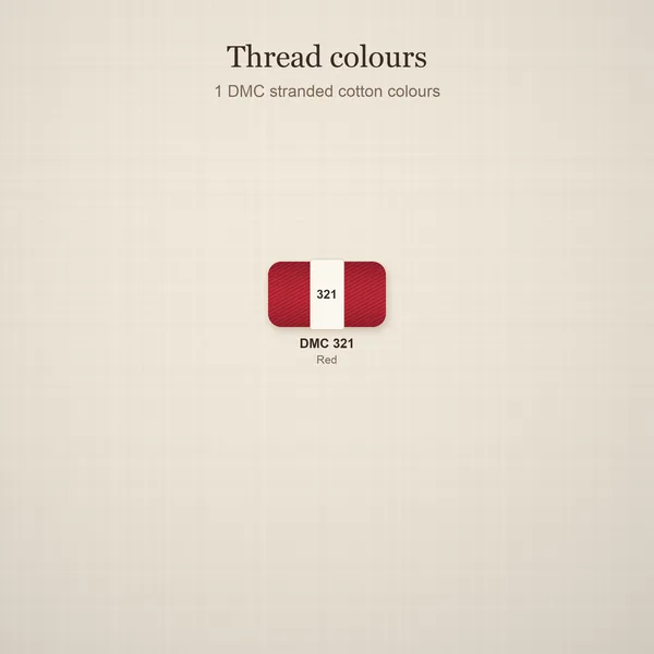 9 Lacy Nordic Red Snowflakes in Diamonds: threads